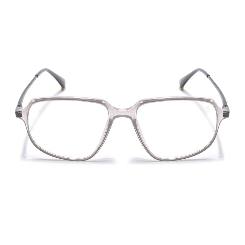 Eyejack Domino Transparent Square Eyeglasses for Men & Women (TR1009FCL1730-C3)