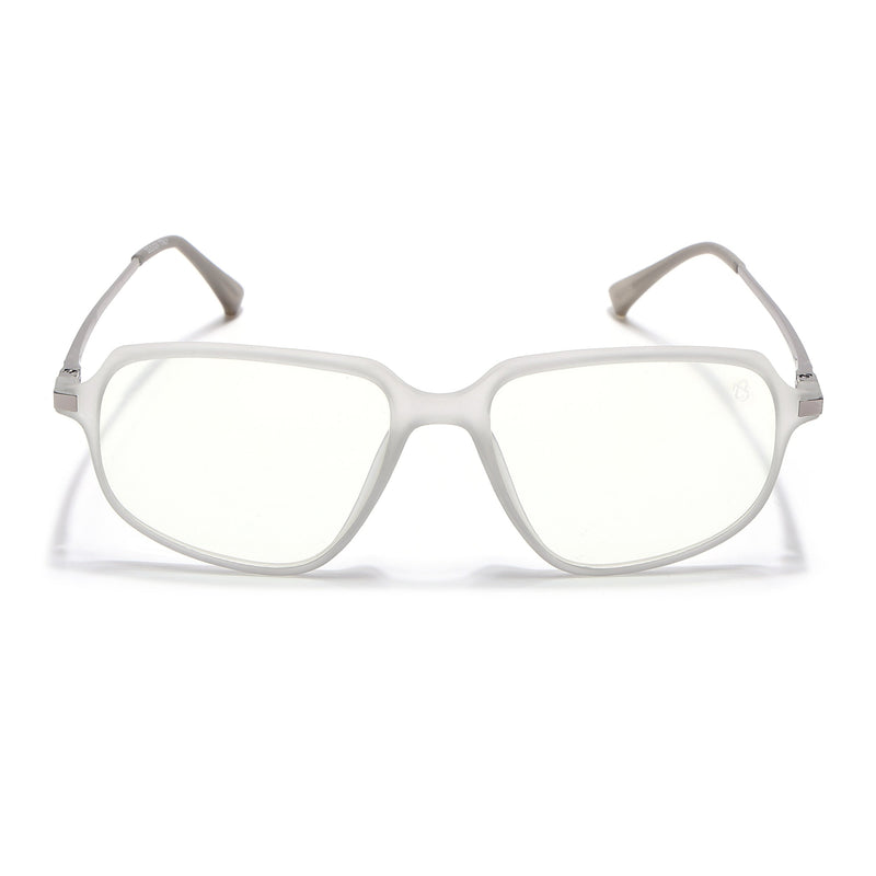 Eyejack Domino Matt Grey Square Eyeglasses for Men & Women (TR1009FCL1733-C6)
