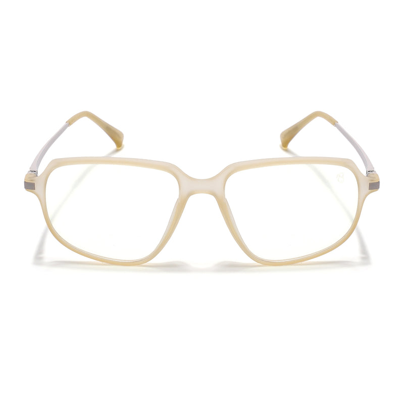 Eyejack Domino Yellow Square Eyeglasses for Men & Women (TR1009FCL1739-C12)