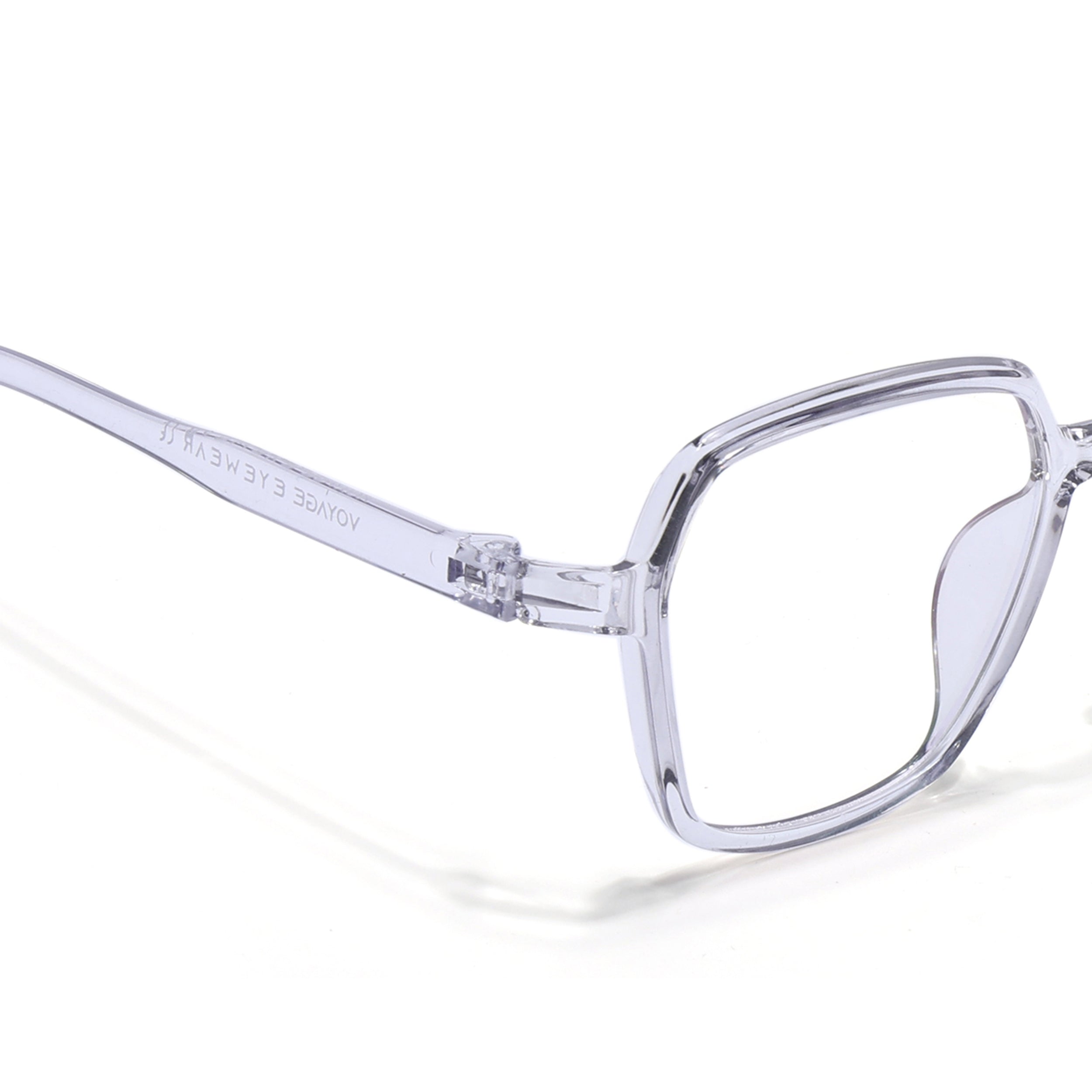 Voyage Air Grey Square Eyeglasses for Men & Women (TR1018MG4393-C3)