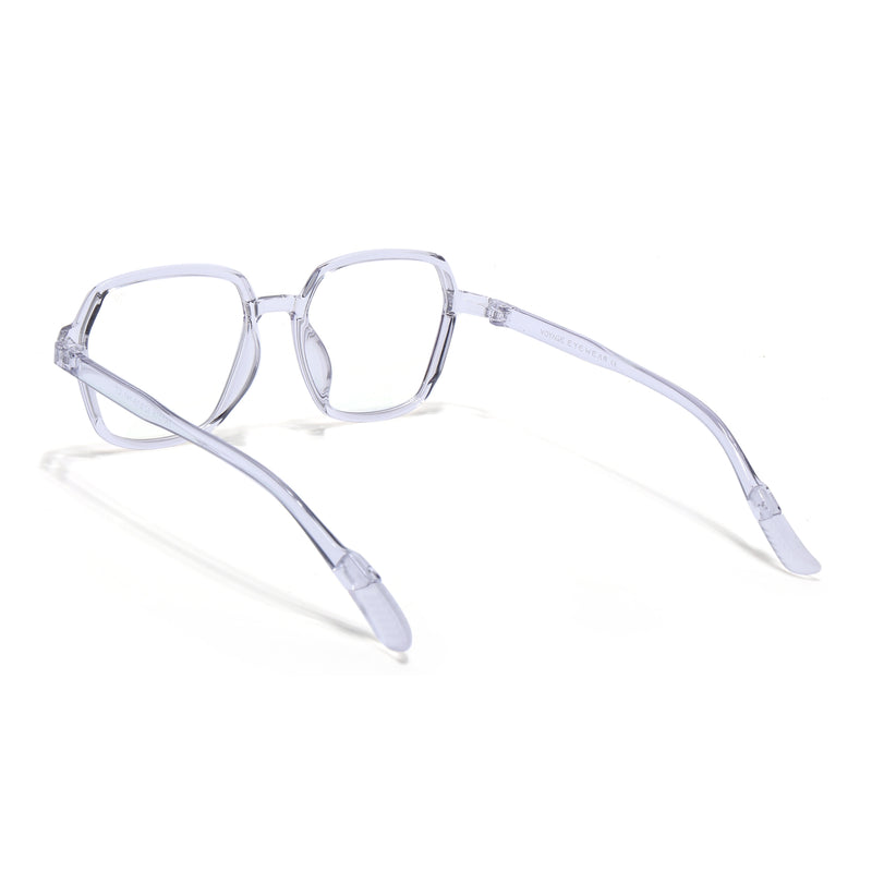 Voyage Air Grey Square Eyeglasses for Men & Women (TR1018MG4393-C3)