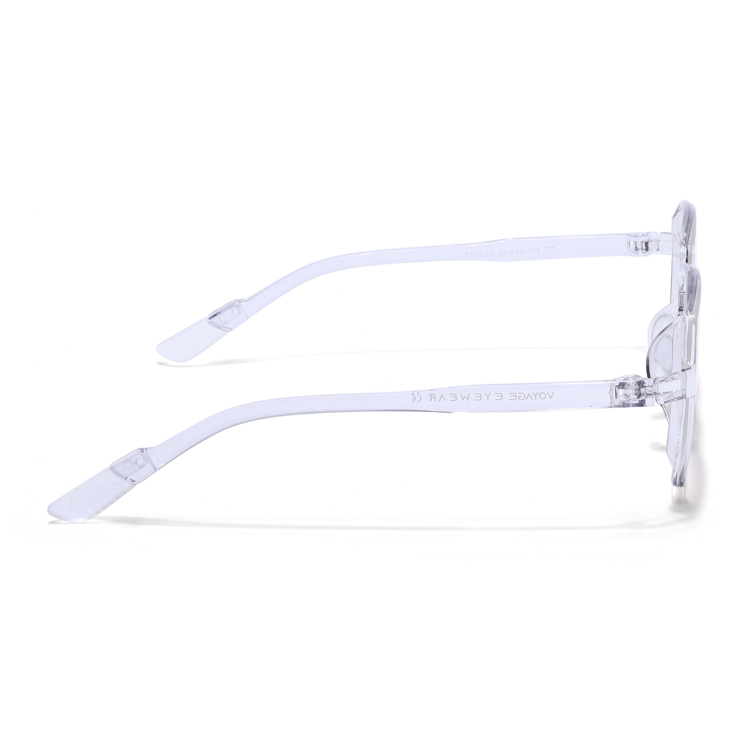 Voyage Air Grey Square Eyeglasses for Men & Women (TR1018MG4393-C3)