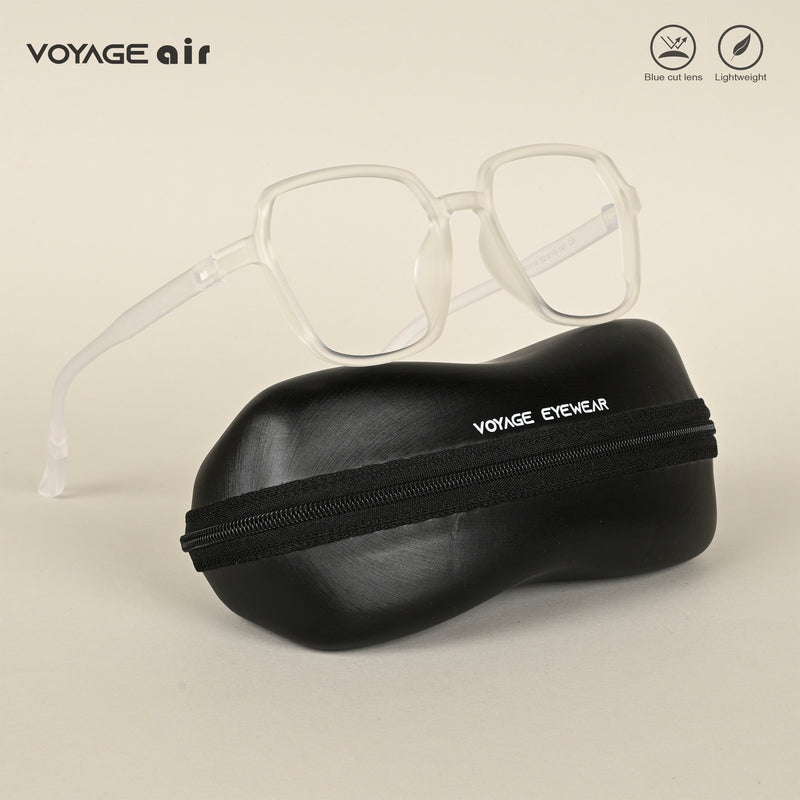 Voyage Air Transparent Square Eyeglasses for Men & Women (TR1018MG4394-C2)
