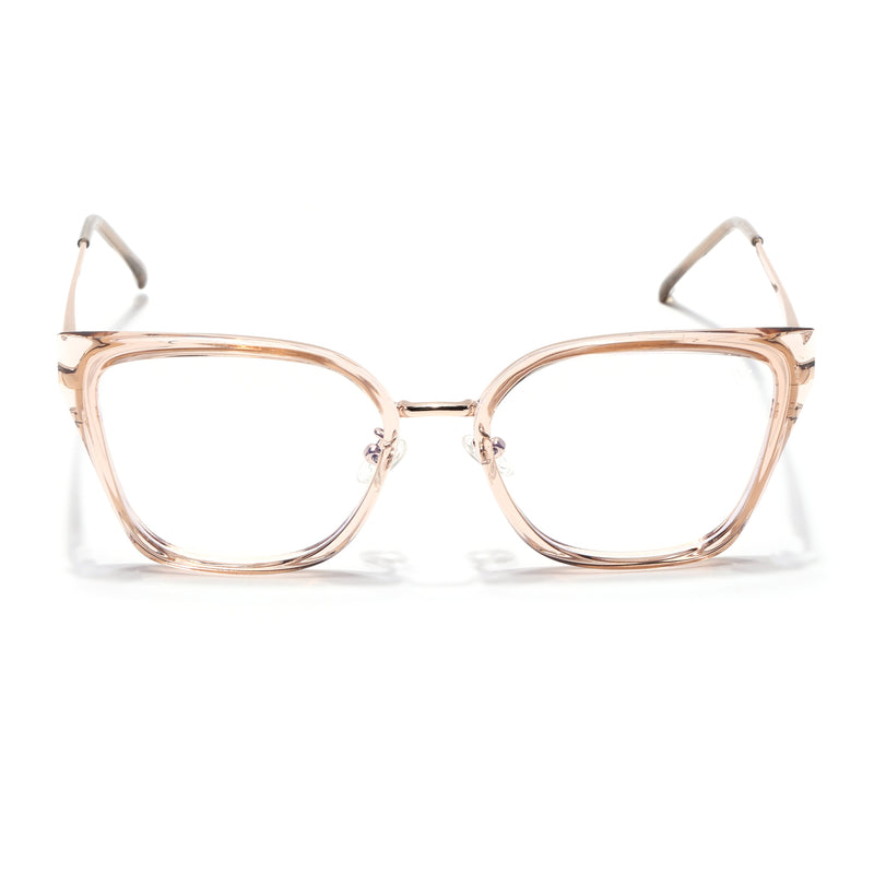 Voyage Glam Transparent Brown Cateye Eyeglasses for Women (TR3003MG5138-C3)