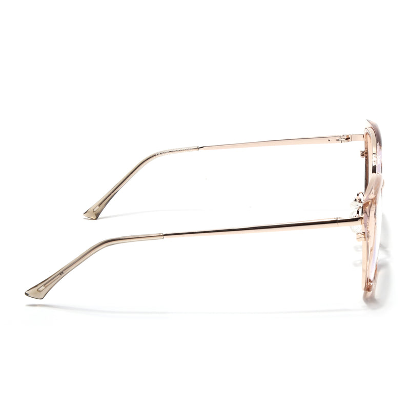 Voyage Glam Transparent Brown Cateye Eyeglasses for Women (TR3003MG5138-C3)
