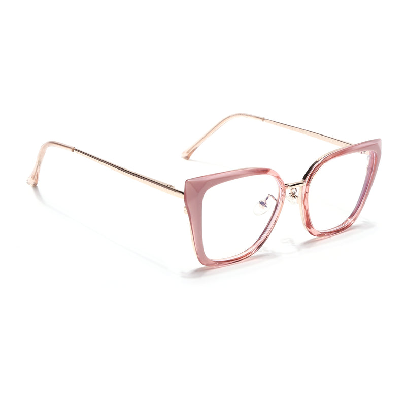 Voyage Glam Pink Cateye Eyeglasses for Women (TR3003MG5139-C4)
