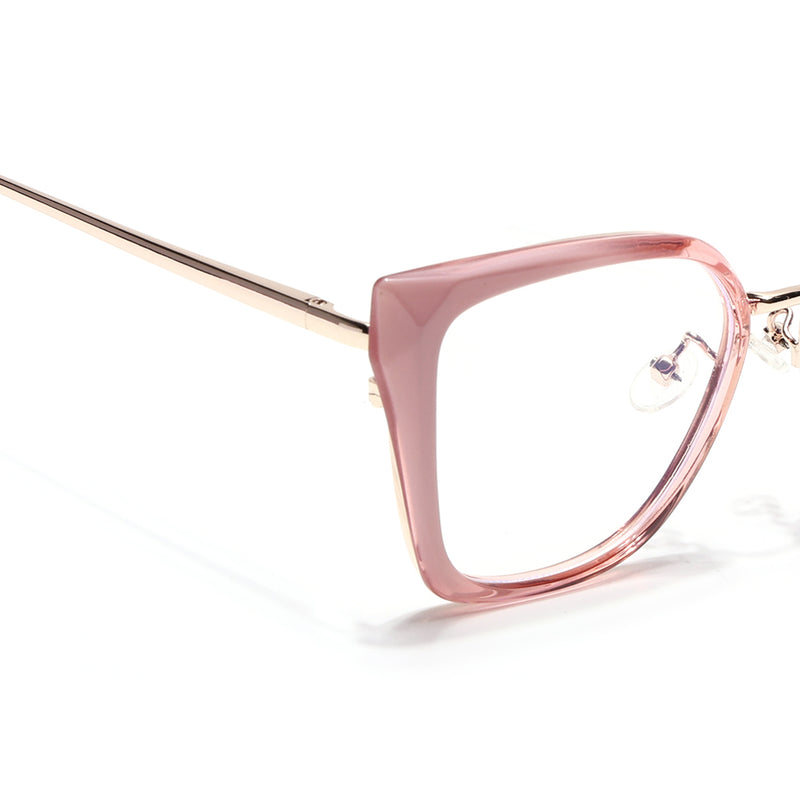 Voyage Glam Pink Cateye Eyeglasses for Women (TR3003MG5139-C4)