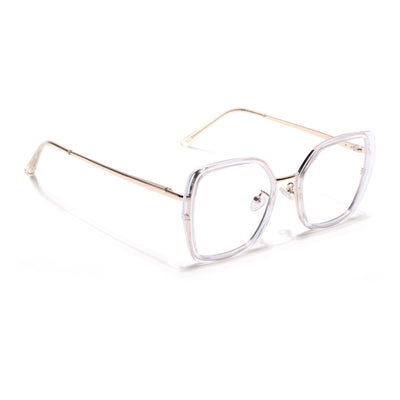 Voyage Glam Golden & Transparent Cateye Eyeglasses for Women (TR3010MG5142-C3)