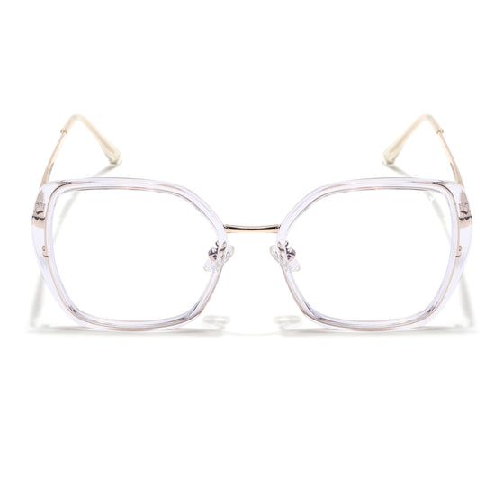 Voyage Glam Golden & Transparent Cateye Eyeglasses for Women (TR3010MG5142-C3)