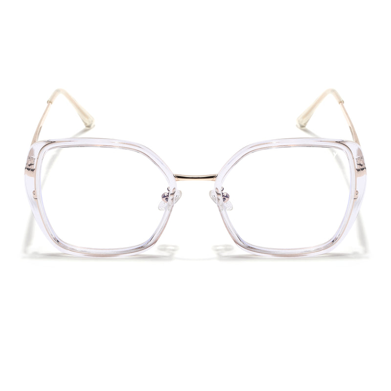 Voyage Glam Golden & Transparent Cateye Eyeglasses for Women (TR3010MG5142-C3)