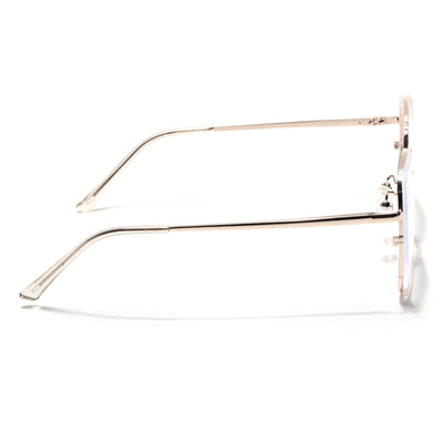 Voyage Glam Golden & Transparent Cateye Eyeglasses for Women (TR3010MG5142-C3)