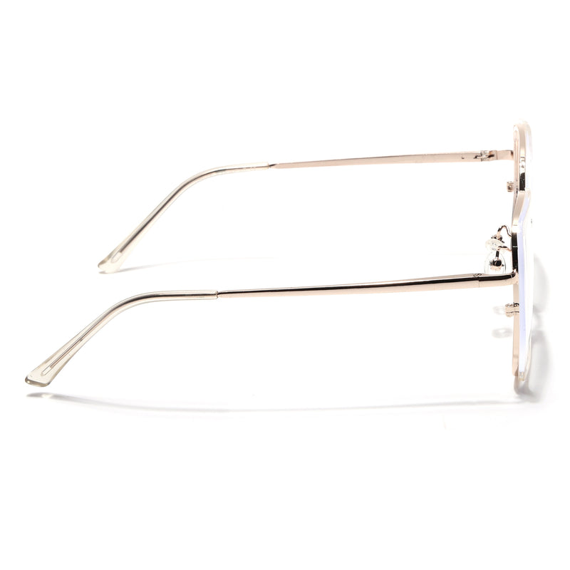 Voyage Glam Golden & Transparent Cateye Eyeglasses for Women (TR3010MG5142-C3)