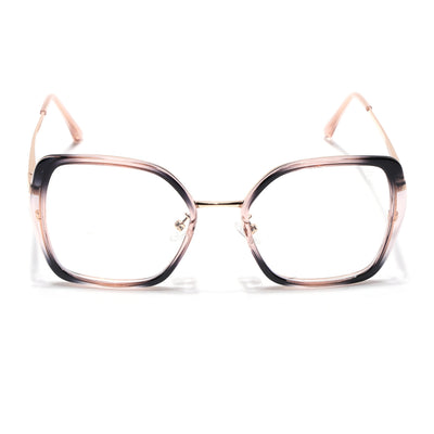 Voyage Glam Pink & Black Cateye Eyeglasses for Women (TR3010MG5143-C4)