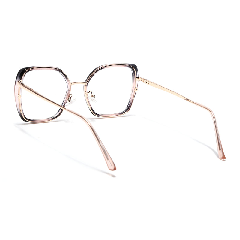 Voyage Glam Pink & Black Cateye Eyeglasses for Women (TR3010MG5143-C4)