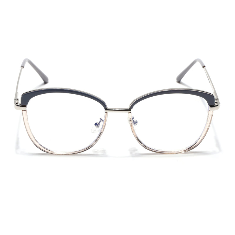 Voyage Glam Grey & Golden Cateye Eyeglasses for Women (TR3015MG5149-C2)