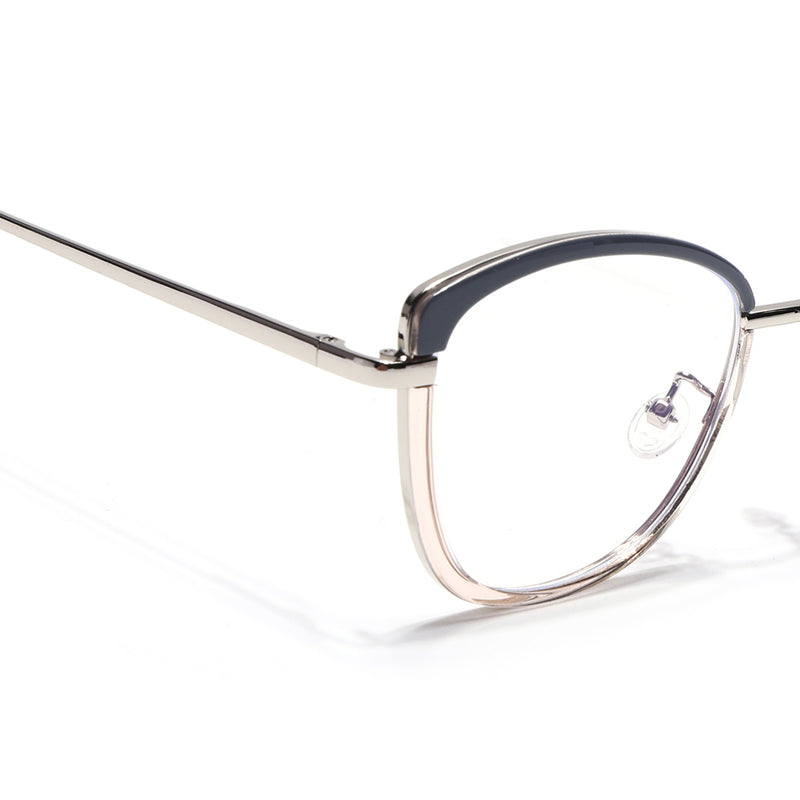 Voyage Glam Grey & Golden Cateye Eyeglasses for Women (TR3015MG5149-C2)