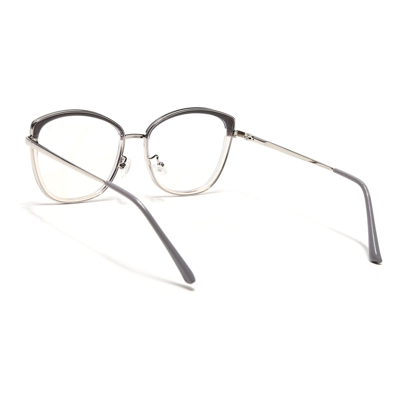 Voyage Glam Grey & Golden Cateye Eyeglasses for Women (TR3015MG5149-C2)
