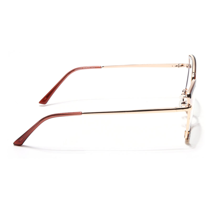 Voyage Glam Demi Brown & Rose Gold Cateye Eyeglasses for Women (TR3023MG5155-C4)