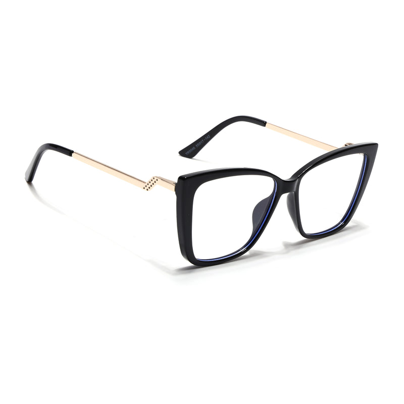 Voyage Glam Black Cateye Eyeglasses for Women (TR5046MG4011-C1)