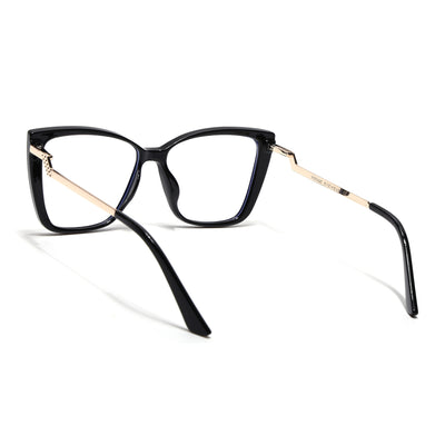 Voyage Glam Black Cateye Eyeglasses for Women (TR5046MG4011-C1)