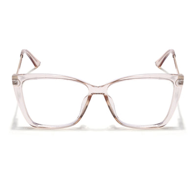 Voyage Glam Light Brown Cateye Eyeglasses for Women (TR5046MG4012-C3)