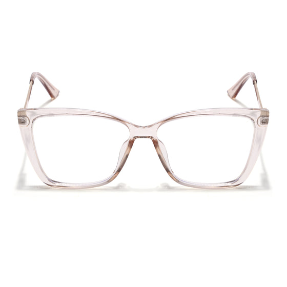 Voyage Glam Light Brown Cateye Eyeglasses for Women (TR5046MG4012-C3)