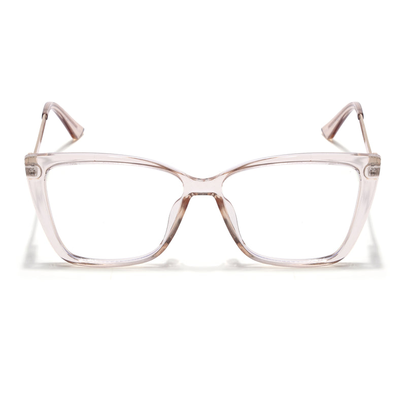Voyage Glam Light Brown Cateye Eyeglasses for Women (TR5046MG4012-C3)