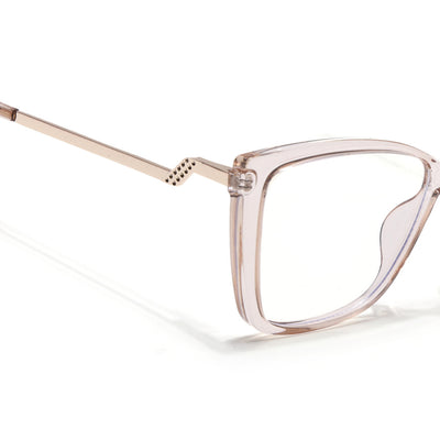 Voyage Glam Light Brown Cateye Eyeglasses for Women (TR5046MG4012-C3)