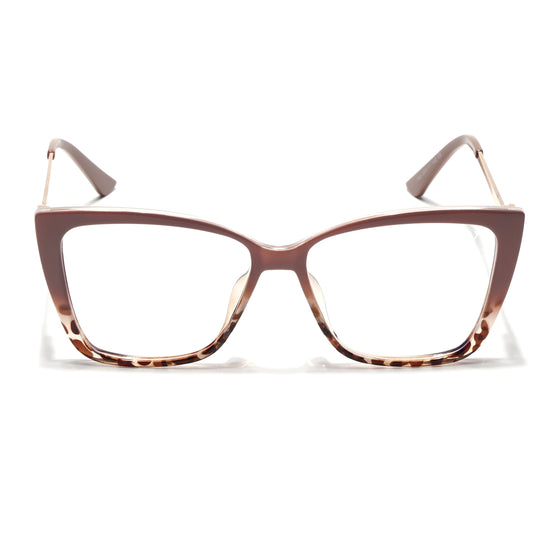 Voyage Glam Brown Cateye Eyeglasses for Women (TR5046MG4013-C4)