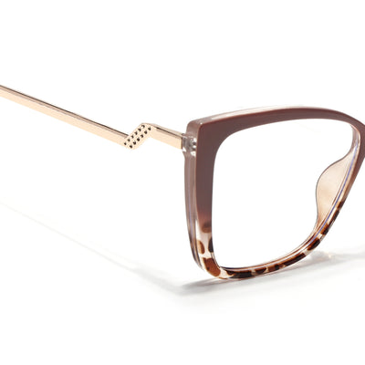 Voyage Glam Brown Cateye Eyeglasses for Women (TR5046MG4013-C4)