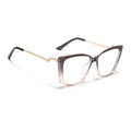 Voyage Glam Black & Brown Cateye Eyeglasses for Women (TR5046MG4014-C2)