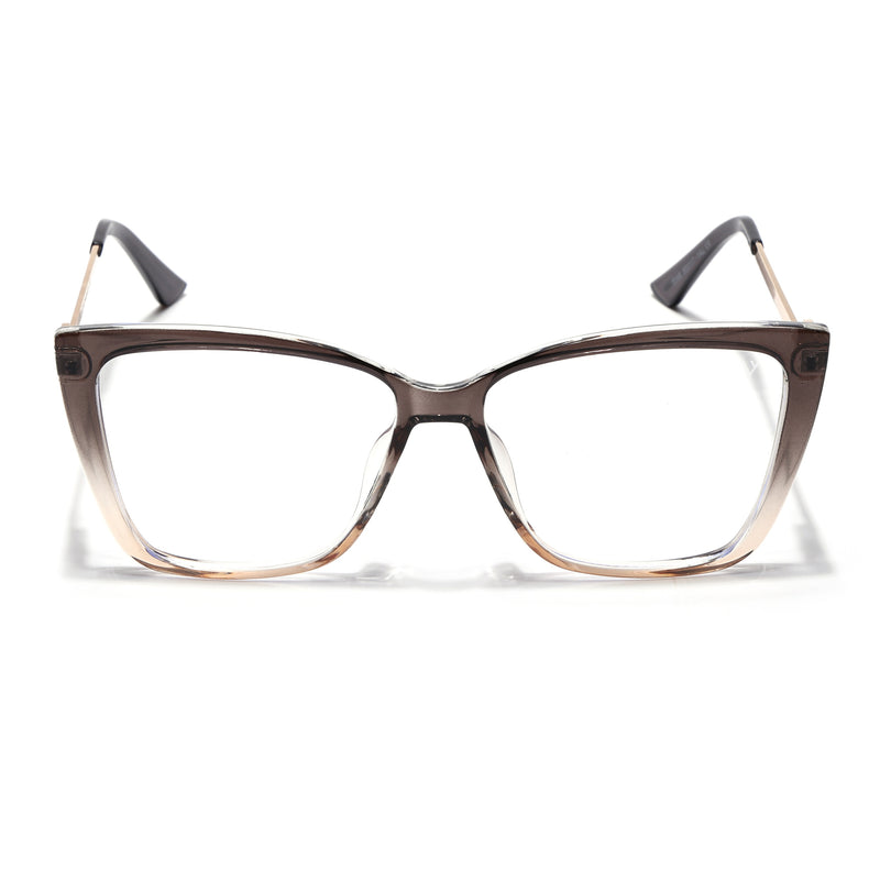 Voyage Glam Black & Brown Cateye Eyeglasses for Women (TR5046MG4014-C2)