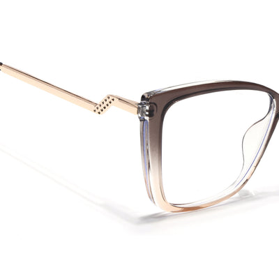 Voyage Glam Black & Brown Cateye Eyeglasses for Women (TR5046MG4014-C2)