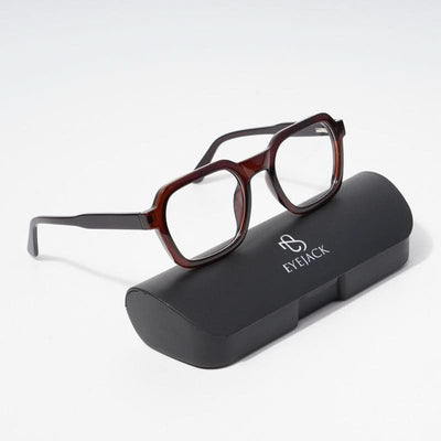 EyeJack Astra Brown Square Eyeglasses for Men & Women (TR6603CL93-C9)