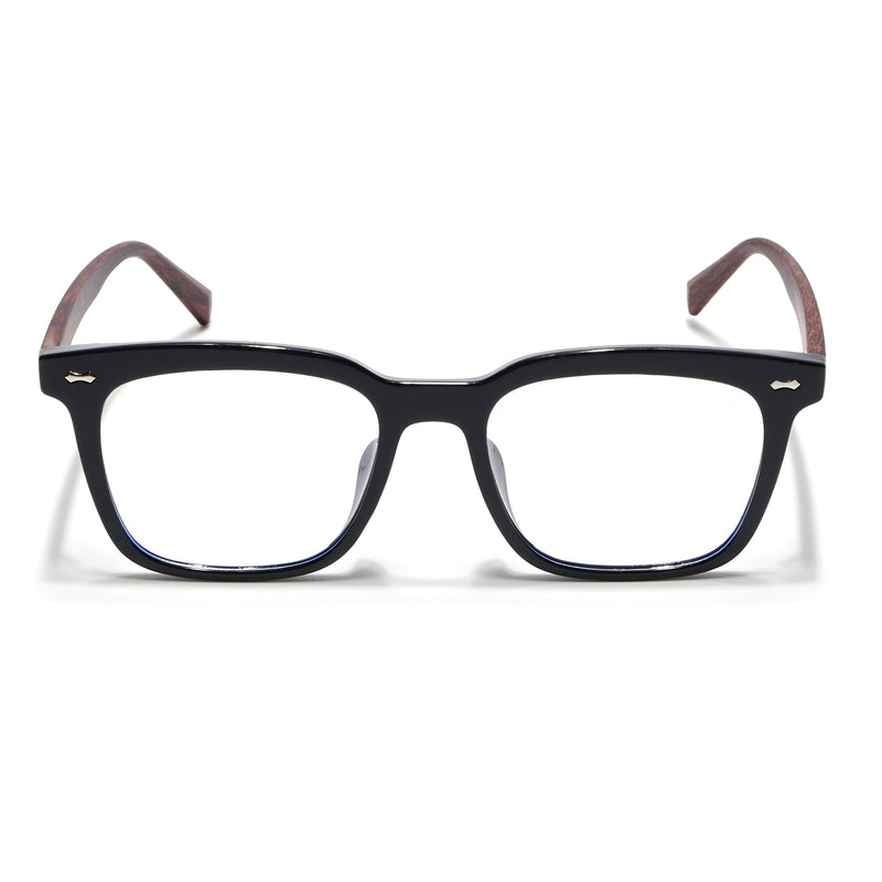 Voyage Black Square Eyeglasses for Men & Women (TR75239MG3858-C1)