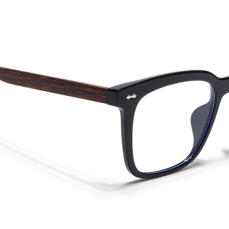 Voyage Black Square Eyeglasses for Men & Women (TR75239MG3858-C1)
