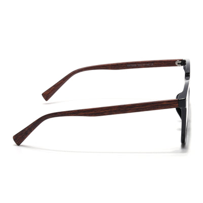 Voyage Black Square Eyeglasses for Men & Women (TR75239MG3858-C1)