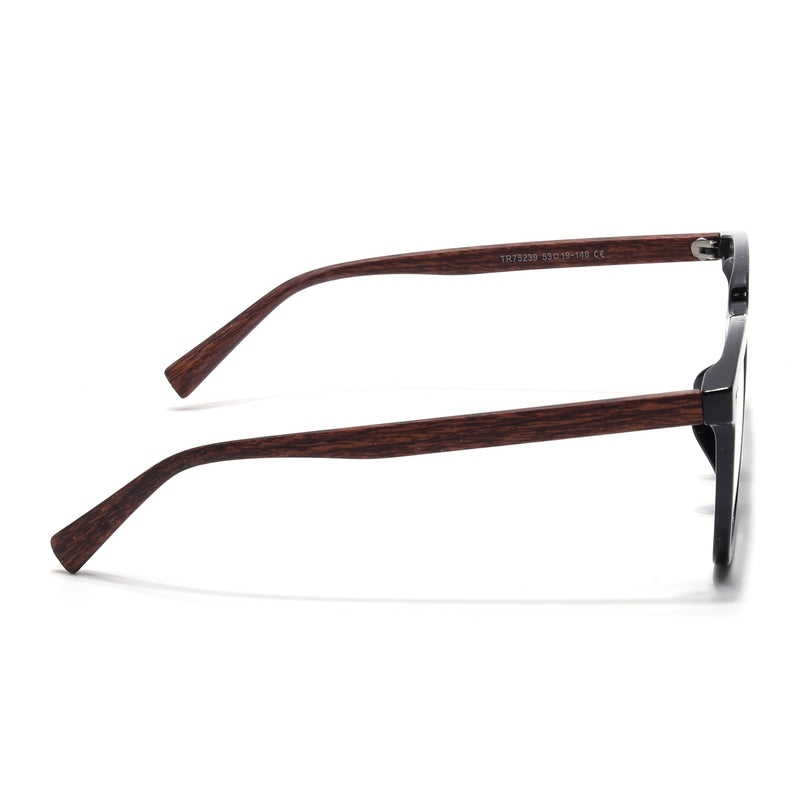 Voyage Black Square Eyeglasses for Men & Women (TR75239MG3858-C1)