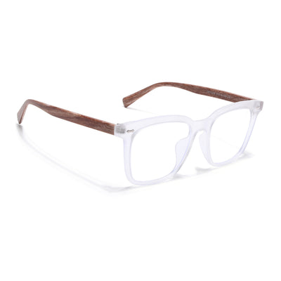 Voyage Clear Square Eyeglasses for Men & Women (TR75239MG3859-C3)