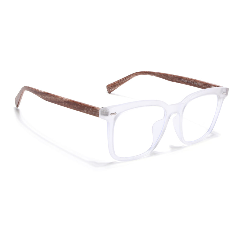 Voyage Clear Square Eyeglasses for Men & Women (TR75239MG3859-C3)