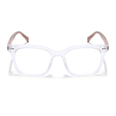 Voyage Clear Square Eyeglasses for Men & Women (TR75239MG3859-C3)