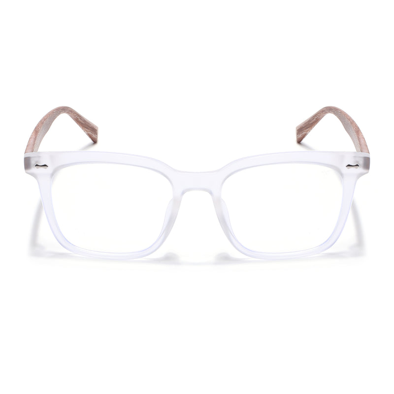 Voyage Clear Square Eyeglasses for Men & Women (TR75239MG3859-C3)