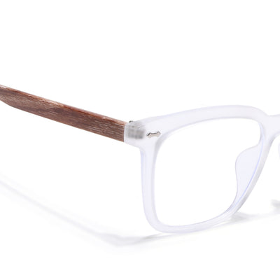 Voyage Clear Square Eyeglasses for Men & Women (TR75239MG3859-C3)