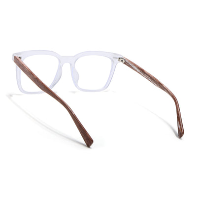 Voyage Clear Square Eyeglasses for Men & Women (TR75239MG3859-C3)