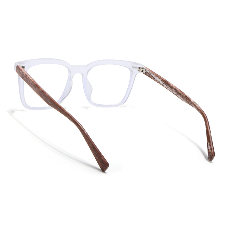 Voyage Clear Square Eyeglasses for Men & Women (TR75239MG3859-C3)