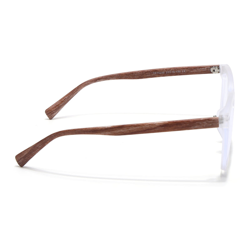 Voyage Clear Square Eyeglasses for Men & Women (TR75239MG3859-C3)