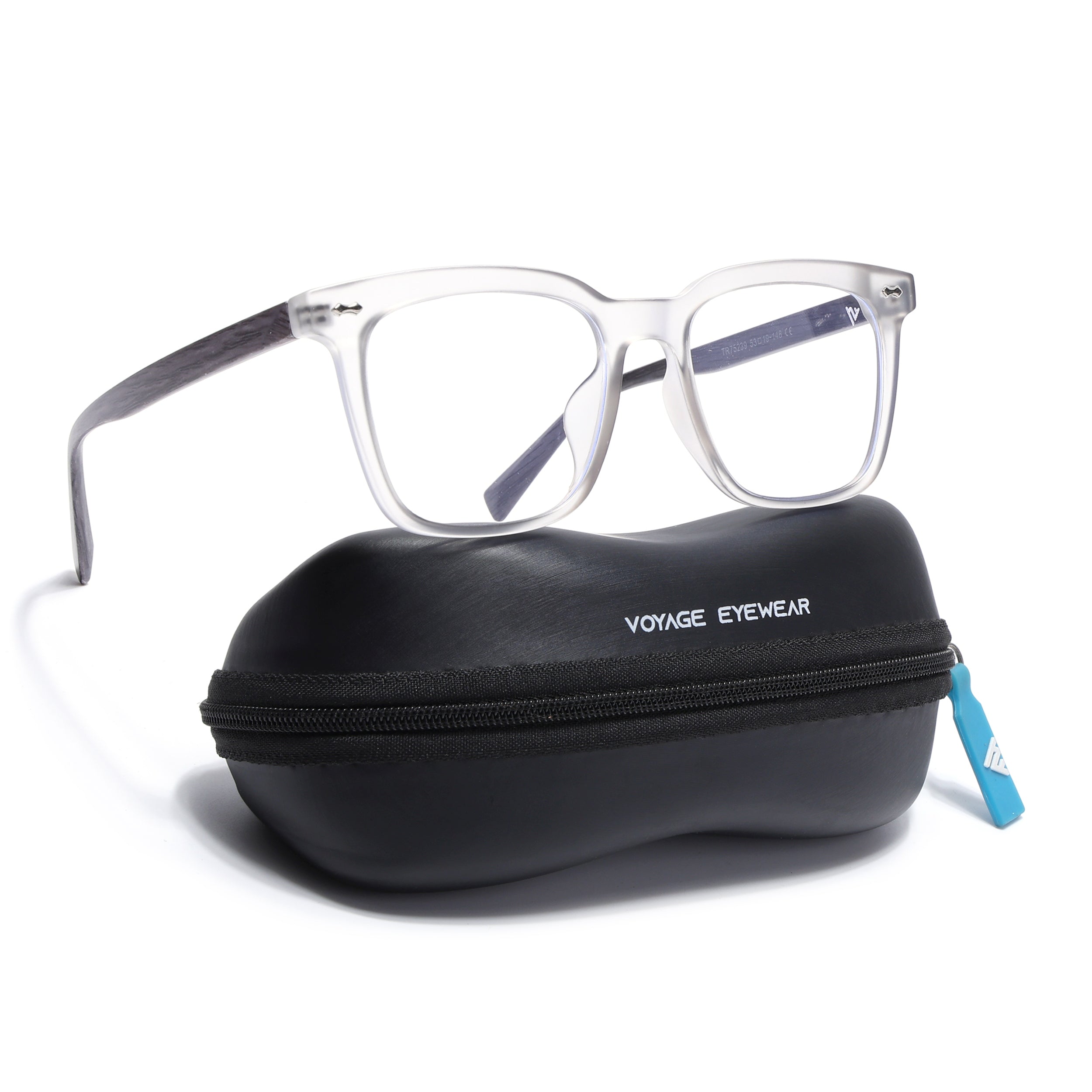 Voyage Grey Square Eyeglasses for Men & Women (TR75239MG3860-C2)