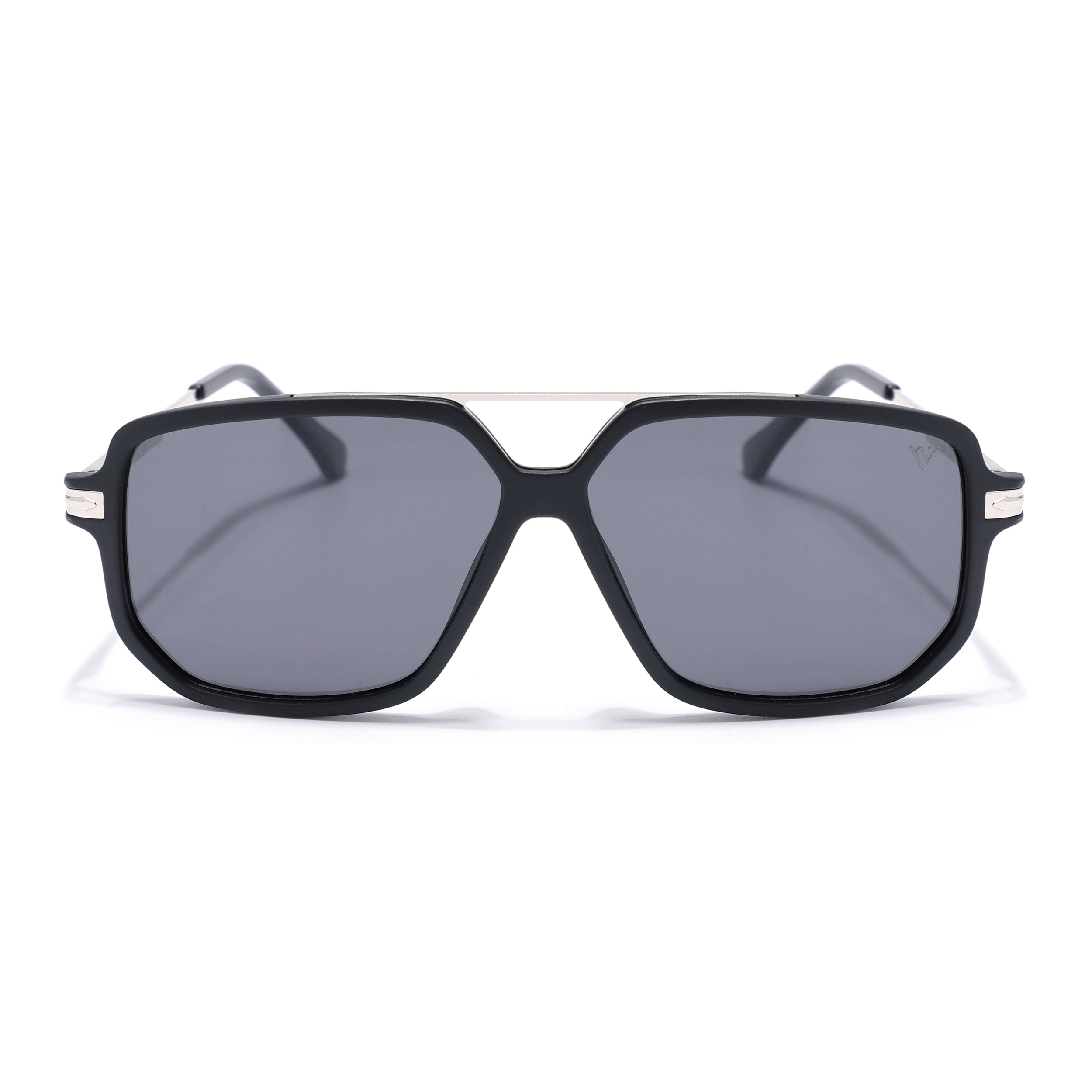 Wayfarer Polarized Sunglasses for Men & Women (Black Lens | Matt Black Frame - PMG5544)