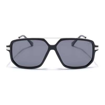 Wayfarer Polarized Sunglasses for Men & Women (Black Lens | Matt Black Frame - PMG5544)