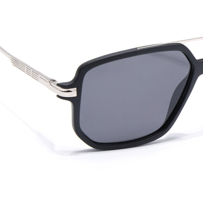 Wayfarer Polarized Sunglasses for Men & Women (Black Lens | Matt Black Frame - PMG5544)